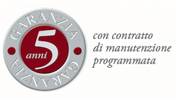 Cinque anni di garanzia con contratto di manutenzione programmata